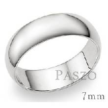 แหวนเงินเกลี้ยงขอบตรง หน้าแหวนโค้งมน แหวนปลอกมีด แหวนเงินแท้ หน้ากว้าง7มิล แหวนเกลี้ยงเงินแท้