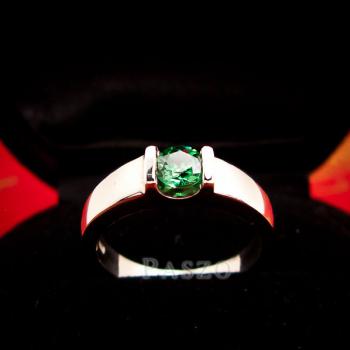 แหวนพลอยมรกต พลอยสีเขียว แหวนเงินแท้ #3