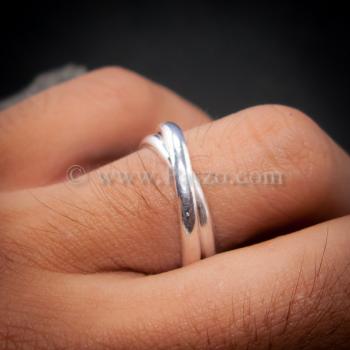 แหวนแห่งโชค แหวนหน้าโค้ง แหวนกว้าง2มิล #2