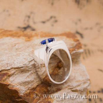 แหวนผู้ชาย แหวนผู้ชายไพลิน พลอยสีน้ำเงิน #5