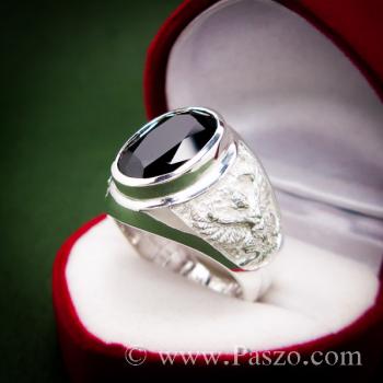 แหวนนิลผู้ชาย แหวนครุฑ แหวนเงินแท้ #4