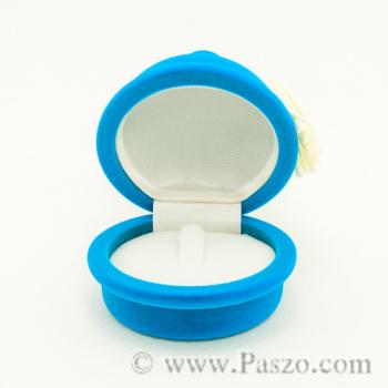 กล่องใส่แหวน ขวดน้ำหอม กำมะหยี่สีฟ้า #2