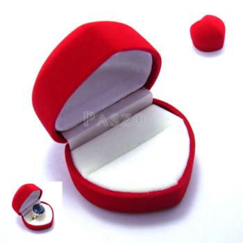 กล่องใส่แหวน รูปหัวใจ กล่องกำมะหยี่ #5