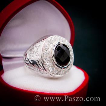 แหวนผู้ชาย ฝังนิล พลอยสีดำ #4