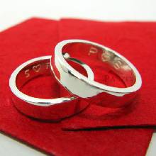 แหวนคู่รัก แหวนเกลี้ยง แหวนหน้าเรียบ กว้าง4มิล กว้าง6มิล แหวนเงินแท้