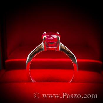 แหวนทับทิม เม็ดเดี่ยว แหวนพลอยสีแดง #2