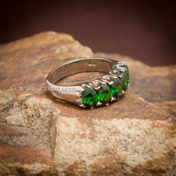 แหวนมรกต แหวนพลอยสีเขียว แหวนแถว #3