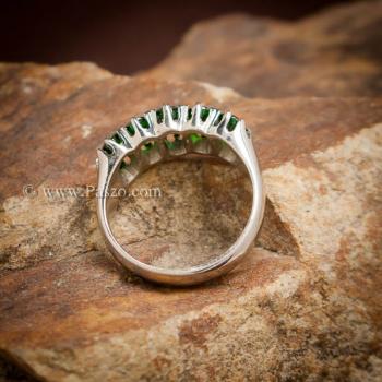 แหวนมรกต แหวนพลอยสีเขียว แหวนแถว #4