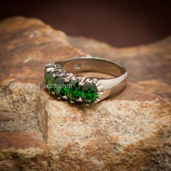 แหวนมรกต แหวนพลอยสีเขียว แหวนแถว #2