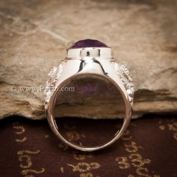 แหวนพลอยสีม่วง อะเมทีส แหวนครุฑ #3