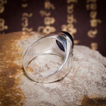แหวนผู้ชายไพลิน แหวนสลักลายไทย แหวนผู้ชายนิหร่า #6