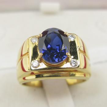 แหวนผู้ชาย แหวนพลอยไพลิน สีน้ำเงิน #1