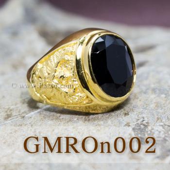แหวนครุฑ แหวนผู้ชายทอง ฝังนิล #4