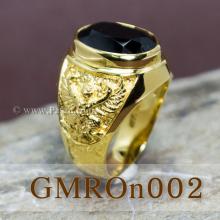 แหวนครุฑ แหวนผู้ชายทอง ฝังนิล แหวนทองแท้ แหวนนิลผู้ชาย