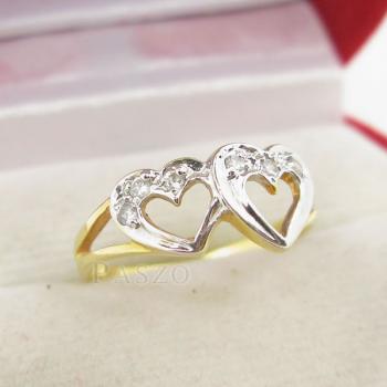 แหวนเพชร รูปหัวใจ แหวนทอง5 #2