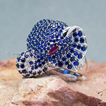 แหวนช้าง แหวนพลอยไพลิน พลอยสีน้ำเงิน #2