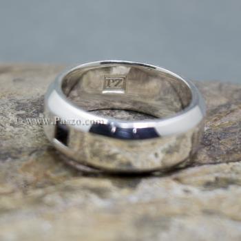 แหวนนิล แหวนตะไบขอบเฉียงฝังนิล แหวนเงินแท้ #7