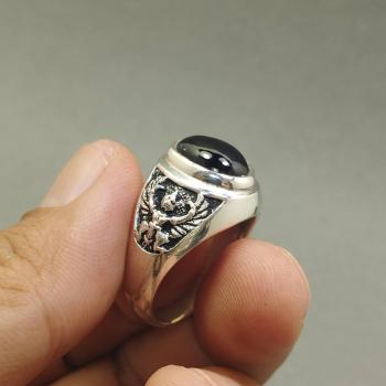 แหวนครุฑ แหวนนิลผู้ชาย แหวนรุ่นเล็ก #4