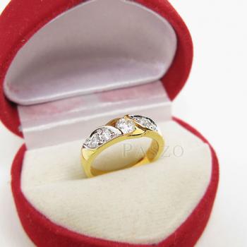 แหวนเพชร ตัวแหวนaชุบทองแท้ 5 #2