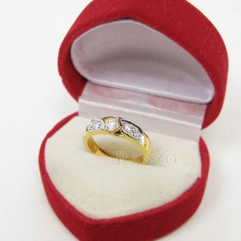 แหวนเพชร ตัวแหวนaชุบทองแท้ 5 #3