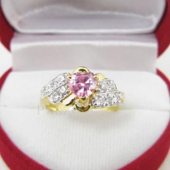 แหวนพลอยสีชมพู โทพาซสีชมพู รูปหัวใจ #5