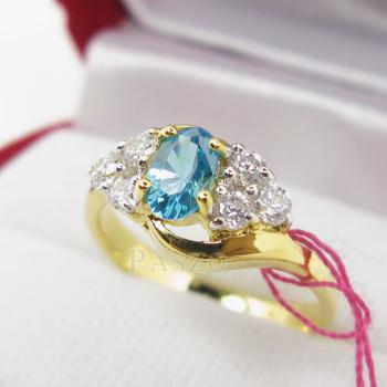 แหวนพลอยสีฟ้า blue topaz #3