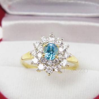 แหวนพลอยสีฟ้า blue topaz #2