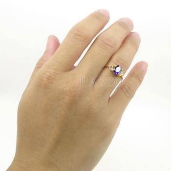 แหวนพลอยสีม่วง อะมิทิสต์ สีม่วง #4