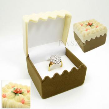 กล่องใส่แหวน กล่องใส่เครื่องประดับ ทรงขนมเค้ก #2