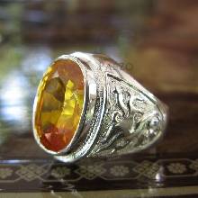 แหวนมังกร แหวนพลอยสีเหลือง แหวนผู้ชายเงินแท้ ฝังพลอยบุษราคัม แหวนเงินแท้ 925 แหวนผู้ชาย