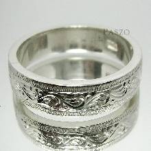 แหวนแกะลายไทย หน้ากว้าง6มิล แหวนเงินแท้ แหวนเกลี้ยง ขอบตรง