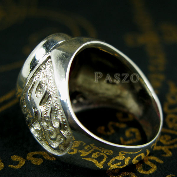แหวนมังกร แหวนทับทิมผู้ชาย แหวนผู้ชายเงินแท้ #5