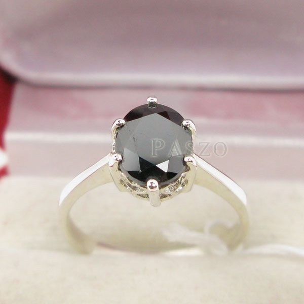 แหวนนิล แหวนพลอยเม็ดเดี่ยว แหวนผู้หญิง #2