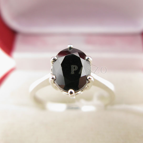 แหวนนิล แหวนพลอยเม็ดเดี่ยว แหวนผู้หญิง #4