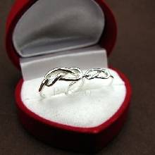 ชุดแหวนคู่รัก แหวนเงินคู่ แหวนแห่งรักนิรันด์ infinity ring  1ชุดมี2วง แหวนเงินแท้