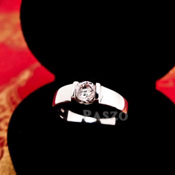 แหวนเพชร แหวนเพชรเม็ดเดี่ยว แหวนเงินฝังเพชร #3