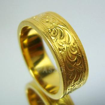 แหวนทองเกลี้ยง แหวนลายไทย แหวนทองแท้ #1