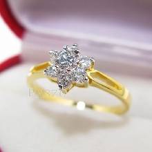 แหวนเพชร แหวนทอง แหวนดอกไม้ ทอง90