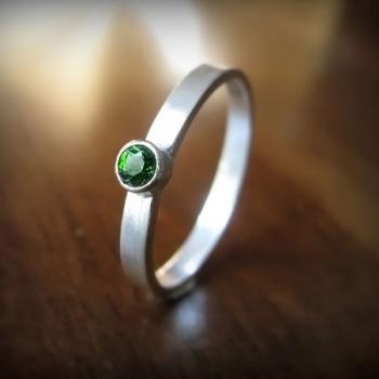 แหวนพลอยเขียว แหวนเงินแท้ พลอยมรกต #1