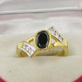 แหวนทองฝังนิลแท้ ประดับเพชร แหวนทองไมครอน #2