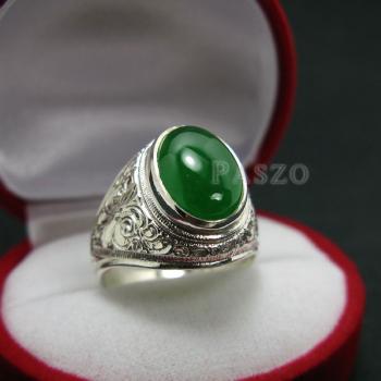 แหวนหยก แหวนผู้ชาย แหวนแกะลายไทย #4